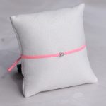  Fluo pink nylon cord bracelet with 0.05 carat lab-grown diamond in 925 silver – jKaldy Solo