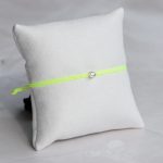  Fluo yellow nylon cord bracelet with 0.10 carat lab-grown diamond in 925 silver – jKaldy Solo