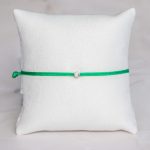  Green nylon cord bracelet with 0.05 carat lab-grown diamond in 925 silver – jKaldy Solo