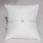  Ivory nylon cord bracelet with 0.05 carat lab-grown diamond in 925 silver – jKaldy Solo