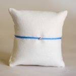  Light blue nylon cord bracelet with 0.05 carat lab-grown diamond in 925 silver – jKaldy Solo