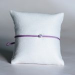  Lilac nylon cord bracelet with 0.10 carat lab-grown diamond in 925 silver – jKaldy Solo