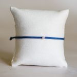  Navy blue nylon cord bracelet with 0.05 carat lab-grown diamond in 925 silver – jKaldy Solo