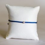  Navy blue nylon cord bracelet with 0.10 carat lab-grown diamond in 925 silver – jKaldy Solo