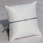  Silver grey nylon cord bracelet with 0.10 carat lab-grown diamond in 925 silver – jKaldy Solo