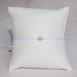  White nylon cord bracelet with 0.10 carat lab-grown diamond in 925 silver – jKaldy Solo