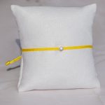  Yellow nylon cord bracelet with 0.05 carat lab-grown diamond in 925 silver – jKaldy Solo